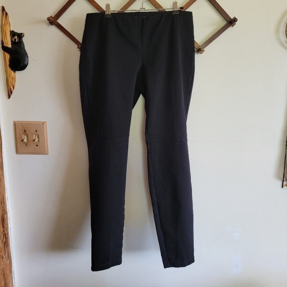 Eileen Fisher Pullon Pant Stretchy Thick Black M Medium